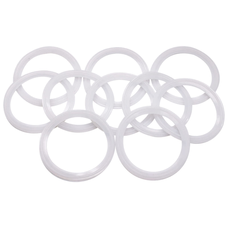 10 Pcs QiiMii White Silicon Tri clamp Gasket for Tri Clover Fittings 3"（3 INCH) 3 Inch