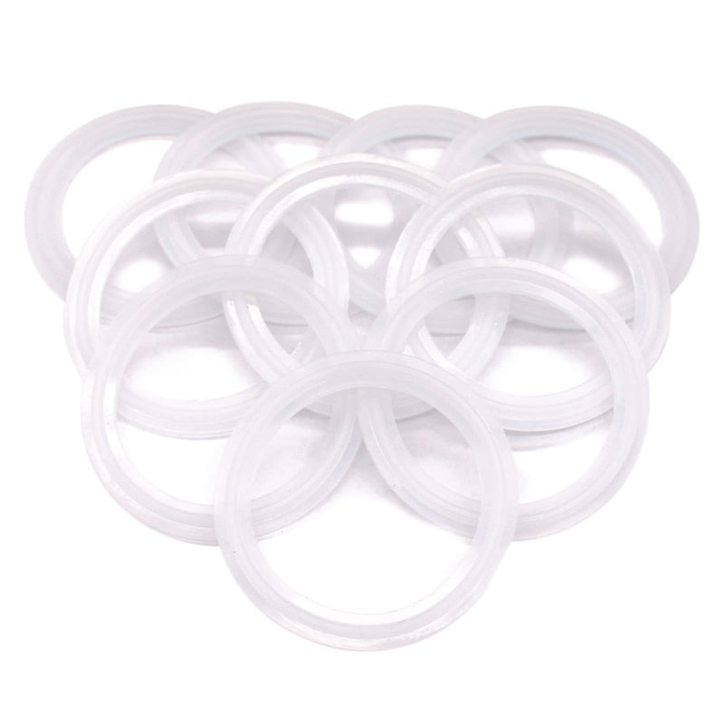 10 Pcs QiiMii White Silicon Tri clamp Gasket for Tri Clover Fittings 2"（2 INCH) 2 Inch