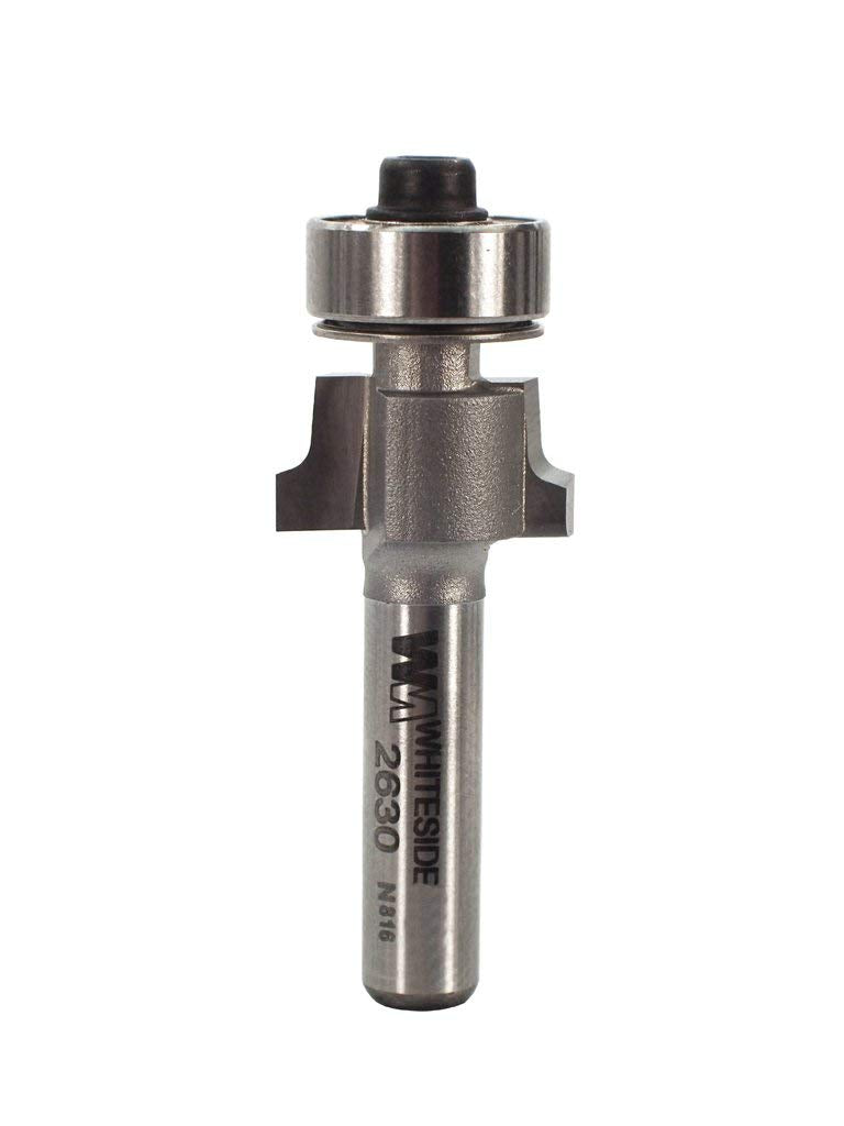 Whiteside 2630 Laminate Roundover Router Bit: 1/2 Inch Cutting Diameter, 1/16 Inch Radius, 3/16 Inch Cutting Length, 1/4 Inch Shank, 1-5/8 Inch Overall Length, B3 Bearing