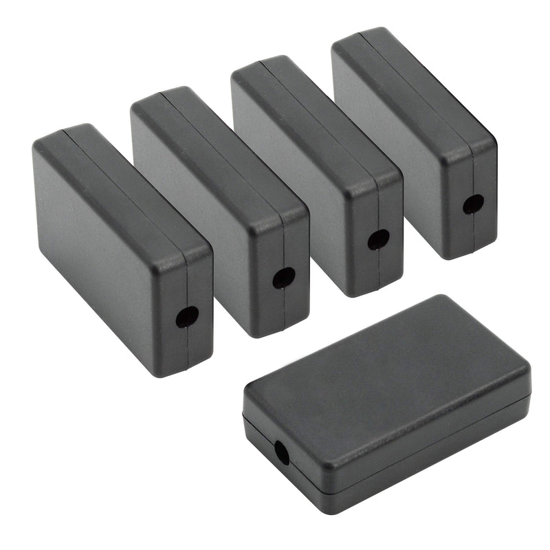 LeMotech 5Pcs ABS Plastic Electrical Project Case Power Junction Box, Project Box Black 2.4 x 1.4 x 0.7 inch (60 x 36 x 17 mm) 2.4" x 1.4" x 0.7"(5pc)