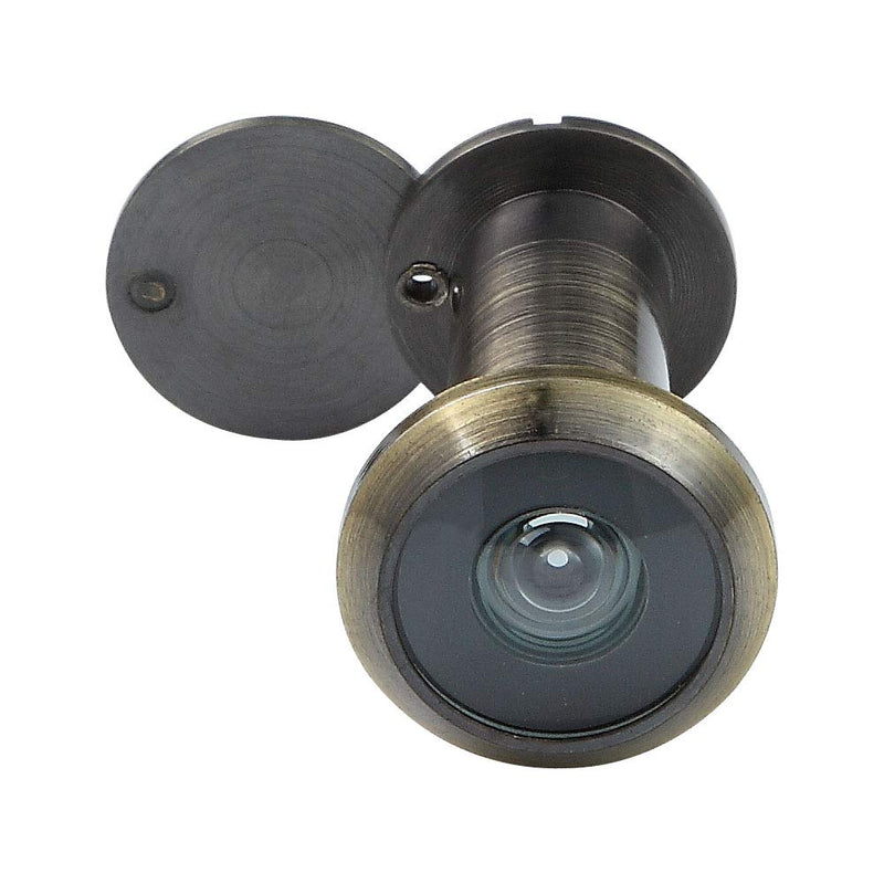 Peephole Front Door Viewer with Privacy Cover, One-Way 220 Degrees in Antique Bronze
