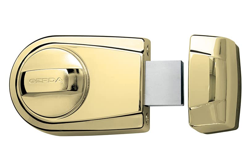 GERDA G200 Single Cylinder Rim Lock (Polished Brass)