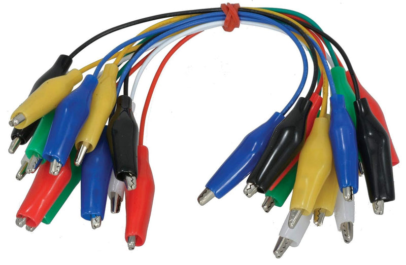 AT-CM05 Short Wire Alligator Clip Test Leads (12 Pack 6 (Pack of 2)