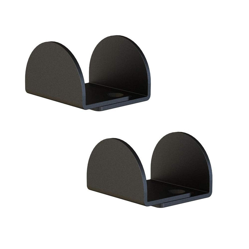 JUBEST 2 Pack Matte Black Floor Guide Floor Mount Sliding Barn Door Hardware Up to 1-13/16"W 1-3/8"H BG03-Matte black