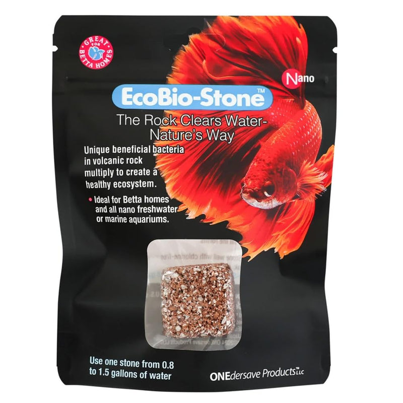 Aquarium Stone for Natural Water Clarification and Odor Removal Featuring Beneficial Bacteria (Nano) 1 Pack Nano
