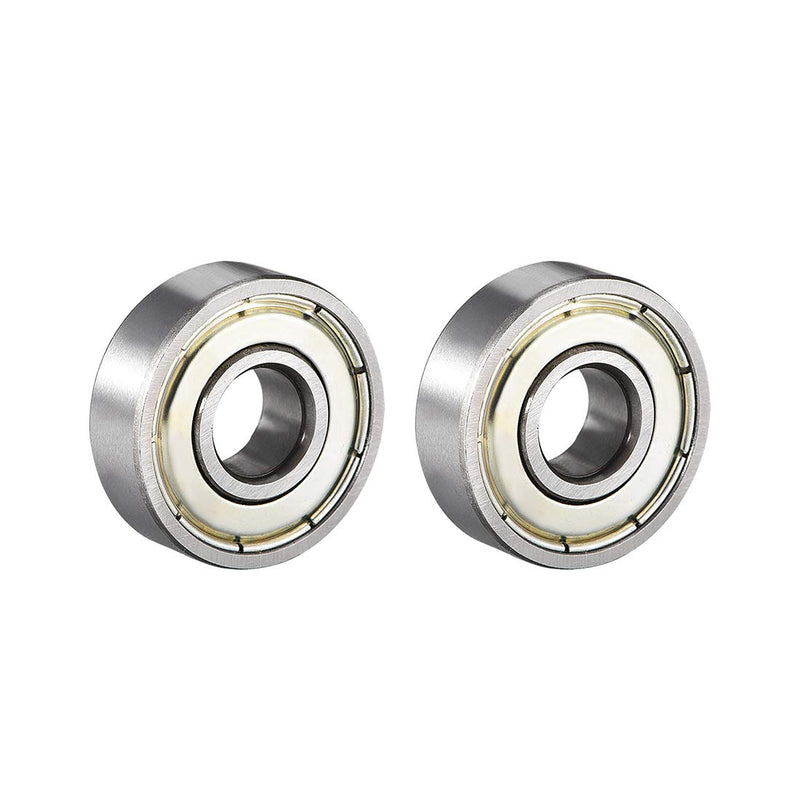 uxcell 608ZZ Deep Groove Ball Bearing Double Shield 8mm x 22mm x 7mm High Carbon Steel Z1 Bearings 2pcs 8mmx22mmx7mm
