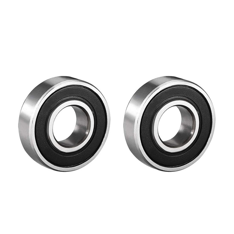 uxcell 6001-2RS Ball Bearing 12mm x 28mm x 8mm Double Sealed 180101 Deep Groove Bearings High Carbon Steel Z1 2pcs 6001RS (12*28*8)