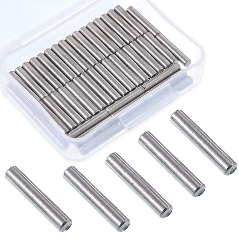 Swpeet 50Pcs 5mm x 25mm Dowel Pin Shelf Support Pegs, Stainless Steel Polished Nickel Shelf Support Pin Fasten Elements Perfect for Fixing a Component's Position Join Components Dowel Pin - 50Pcs