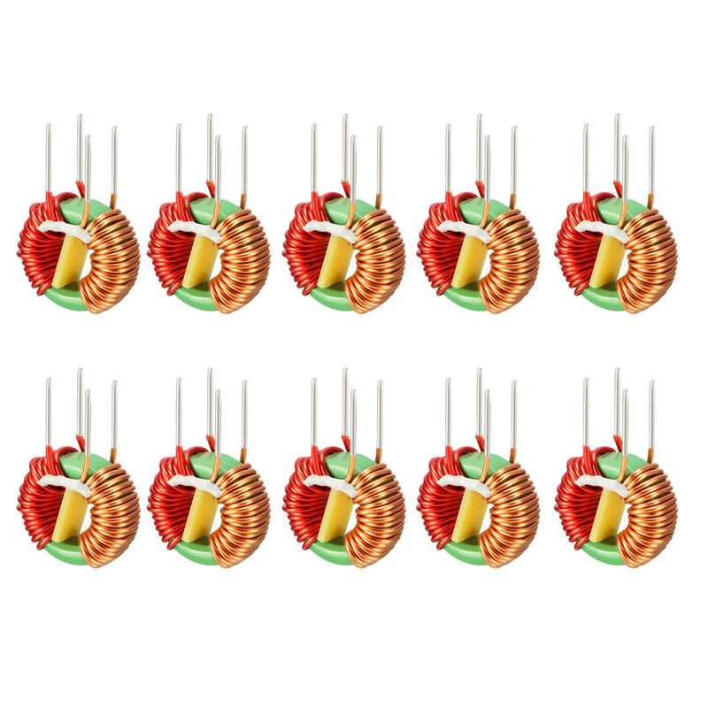 uxcell 10Pcs Vertical Toroid Magnetic Inductor Monolayer Wire Wind Wound 2mH 5A Inductance Coil
