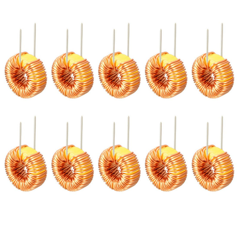 uxcell 10Pcs Vertical Toroid Magnetic Inductor Monolayer Wire Wind Wound 100uH 6A Inductance Coil