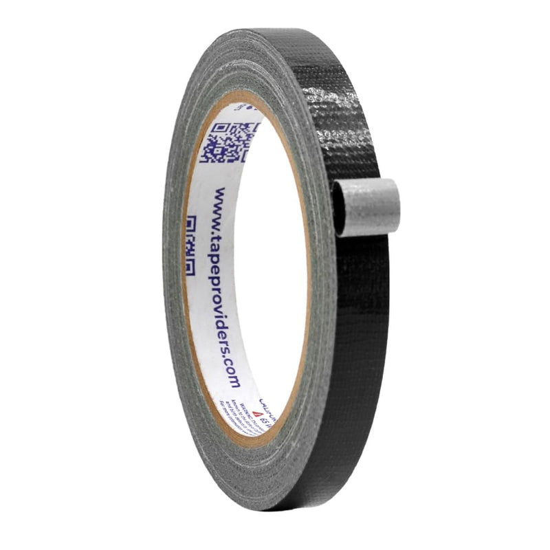 WOD DTC10 Advanced Strength Industrial Grade Black Duct Tape, 1/2 inch x 60 ft. Waterproof, UV Resistant For Crafts & Home Improvement