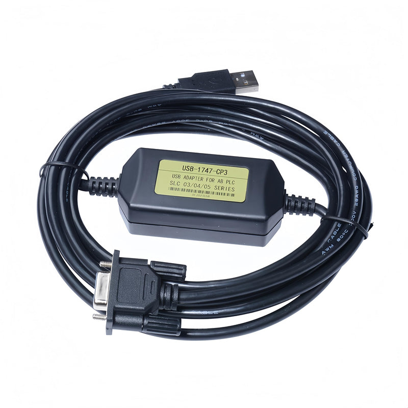 PLC Programming Cable Compatible for Allen Bradley SLC 5/03 5/04 5/05 SLC500 and Micrologix1400, for USB-1747-CP3 Replacement, FTDI Chip, 10 FT