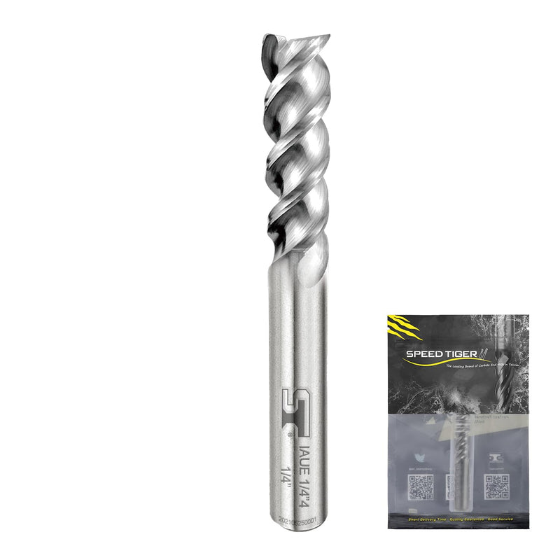 SPEED TIGER Carbide Square End Mill - 3 Flute - IAUE5/16 3 (1 Piece, 5/16") - High Feed U-Type Design - for Roughing and Finishing - for Milling Aluminum Applications – Professional Mill Bits Sets 1 5/16 in - NewNest Australia