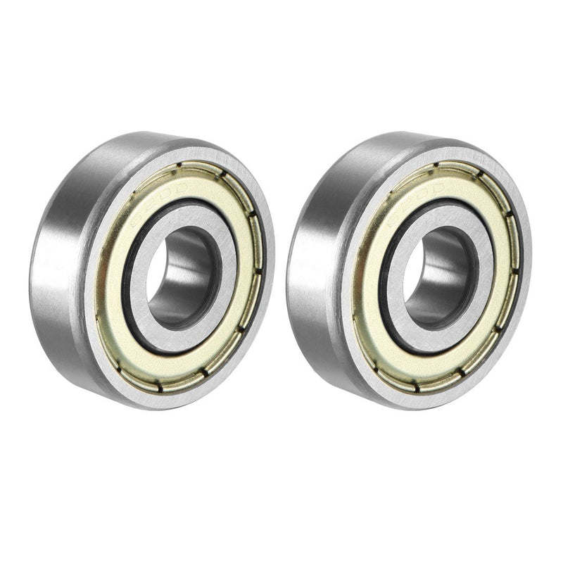 uxcell 6200ZZ Deep Groove Ball Bearings 10mm ID 30mm OD 9mm Thick Chrome Steel Double Shielded 2pcs 10mmx30mmx9mm