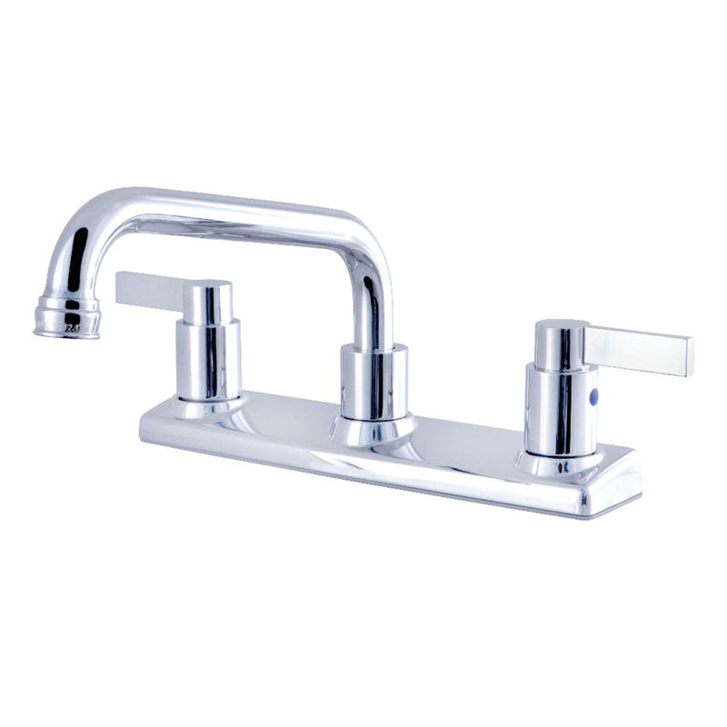 Kingston FB2131NDL Two-Handle 8" Centerset Kitchen Faucet, Polished Chrome