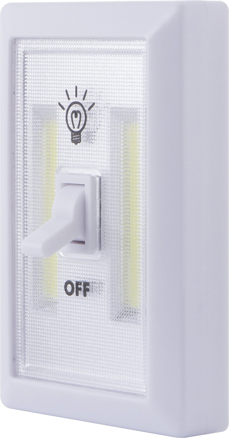 Lights by Night Wireless LED Light Switch, Battery Operated, 100 Lumens, Tap Light, Portable Light Switch, Wireless, Stick-On LED Lights, Under Cabinet, Closet, Basement and More, 39641 White 1 Pack