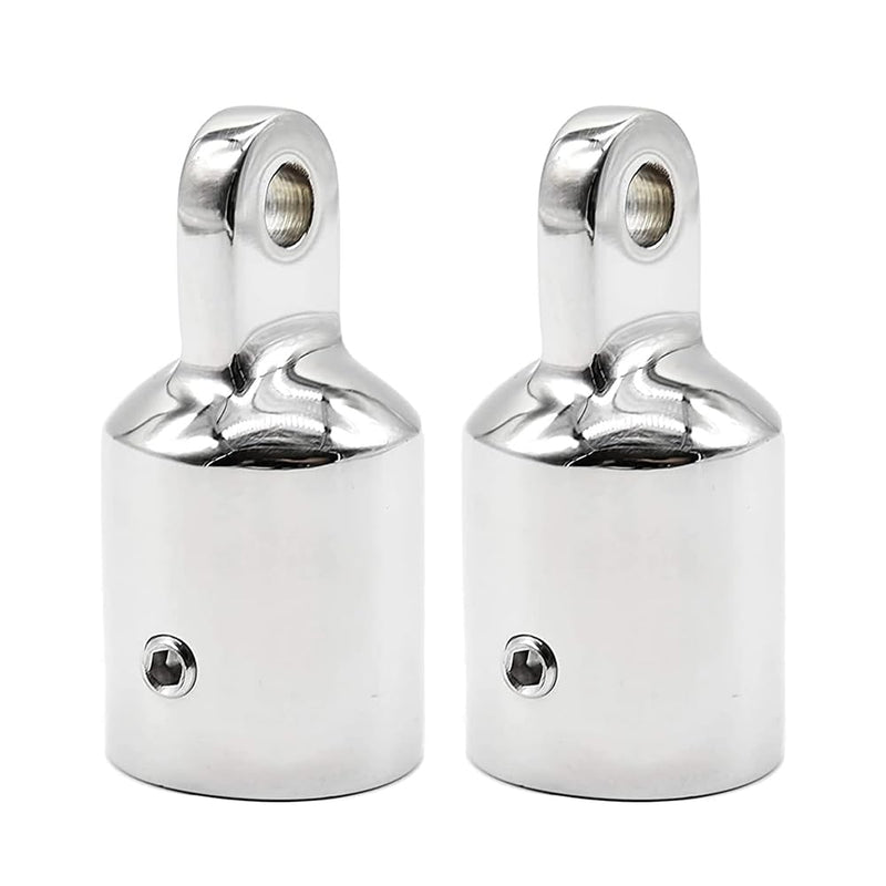 Marine City 316 Stainless Steel Round Outside Eye End for Bimini Top 7/8" – Heavy-Duty Marine Hardware for Boats, Ships & Yachts (Pack of 2)
