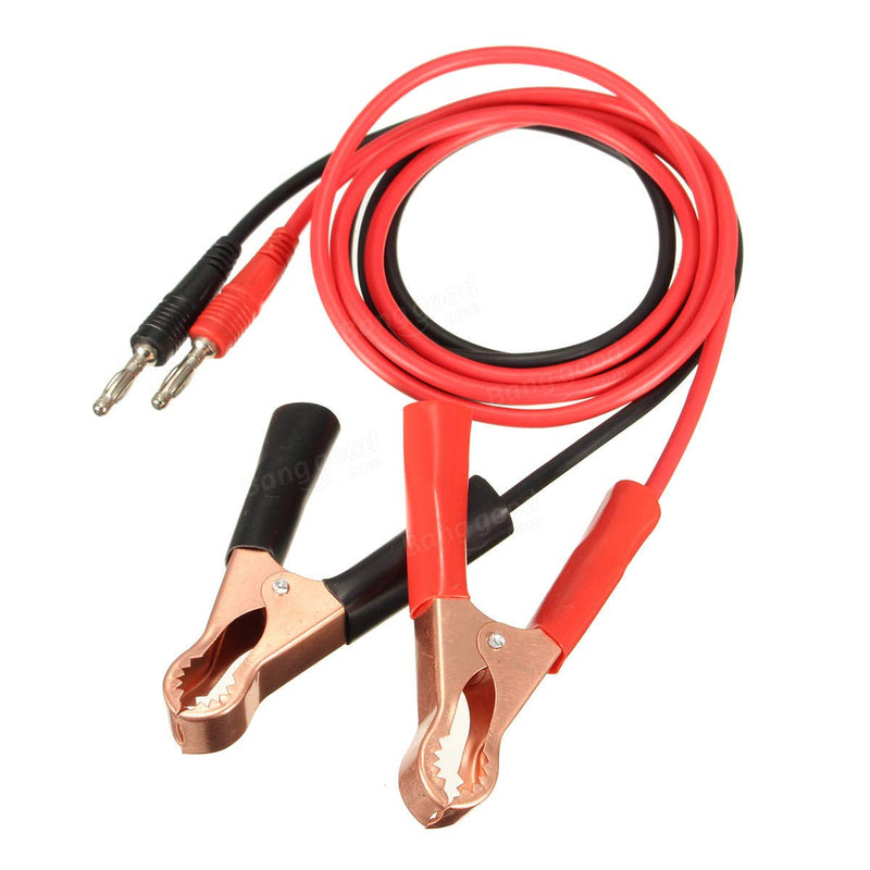 2Pcs 15A Banana Plug to 80mm Car Battery Clip Clamp Power Alligator Cable - Measurement & Analysis Instruments Digital Multimeters & Oscilloscopes - 2 x 15A Banana Alligator Clips Cable