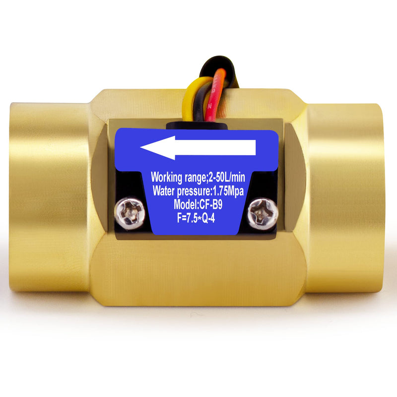 Digiten G3/4"Female Thread Water Flow Hall Sensor Switch Flowmeter Counter 2-50L/min