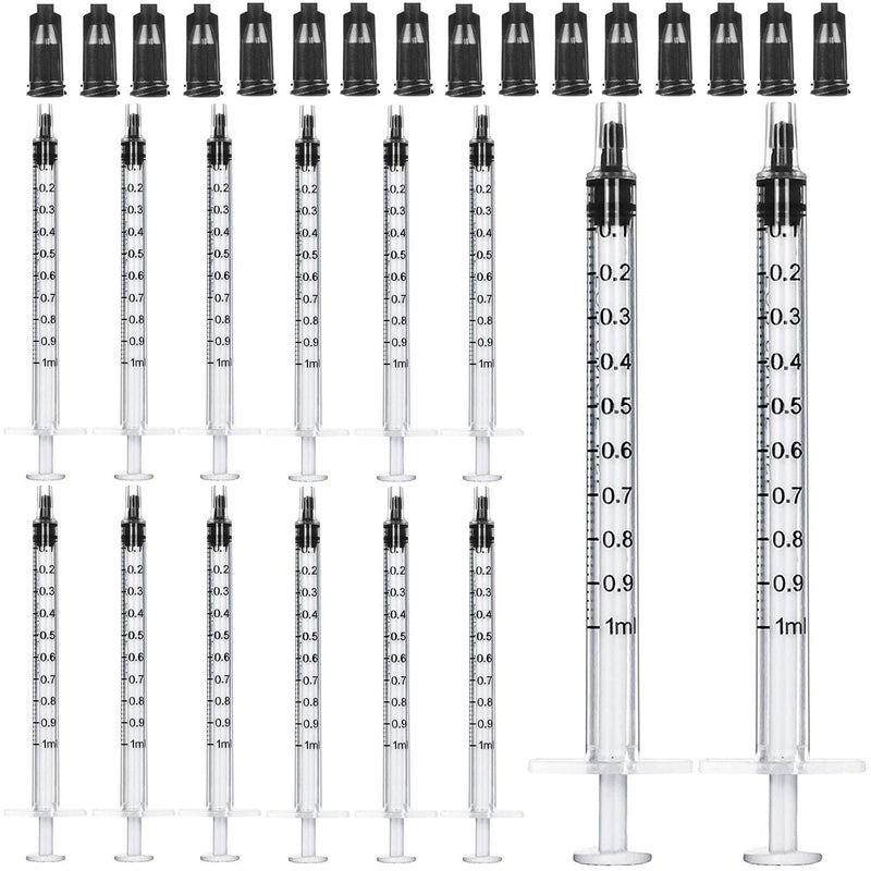 1ml Syringes with Caps (Pack of 100) 1ml White - 100pcs