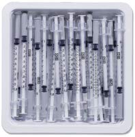 Allergist Tray, ½ ml, Permanent Needle, 27G x ½", 25/Tray