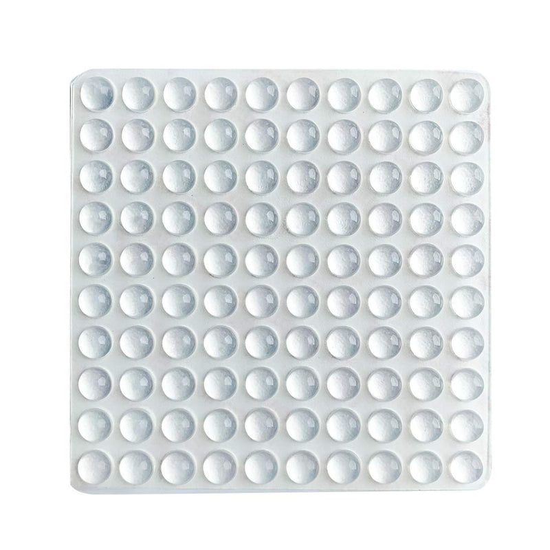Clear Adhesive Bumper Pads- Sound Dampening Transparent Rubber Feet for Cabinet Doors, Drawers, Glass Tops, Picture Frames, Cutting Boards 100pcs (Hemispherical) Clear