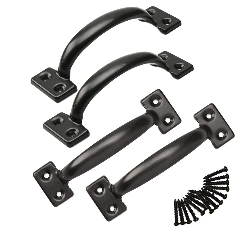 TamBee 6-1/2" Pulls Gate Handle Metal Handle Gate Pull Handle Shed Door Handle Fence Gate Handles for Wooden Fences Outdoor 4