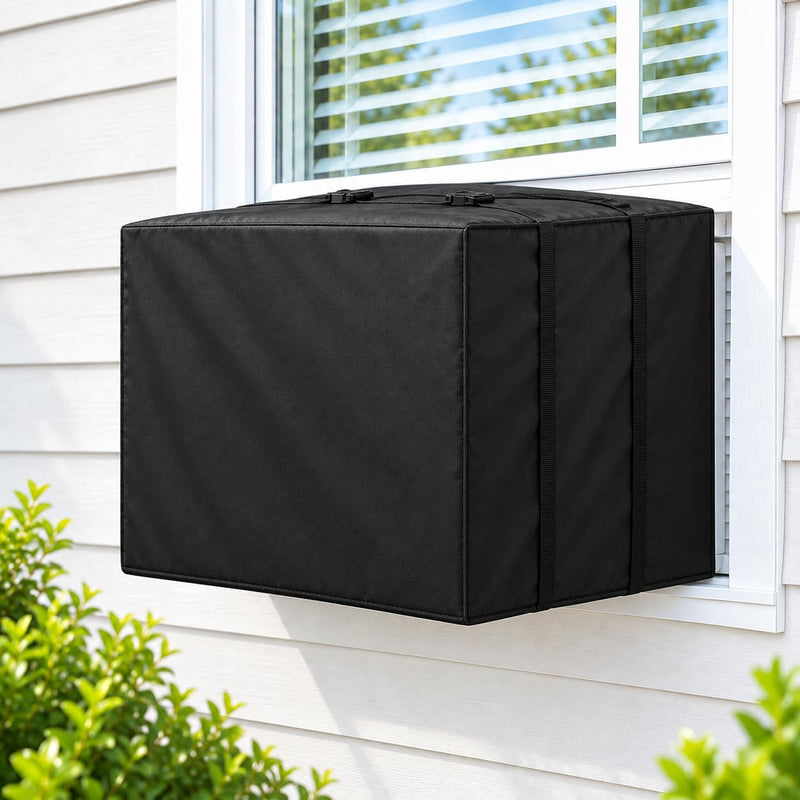 Window Air Conditioner Cover for Outside Unit, 27"W x 23"D x 18"H inches, Large, 420D