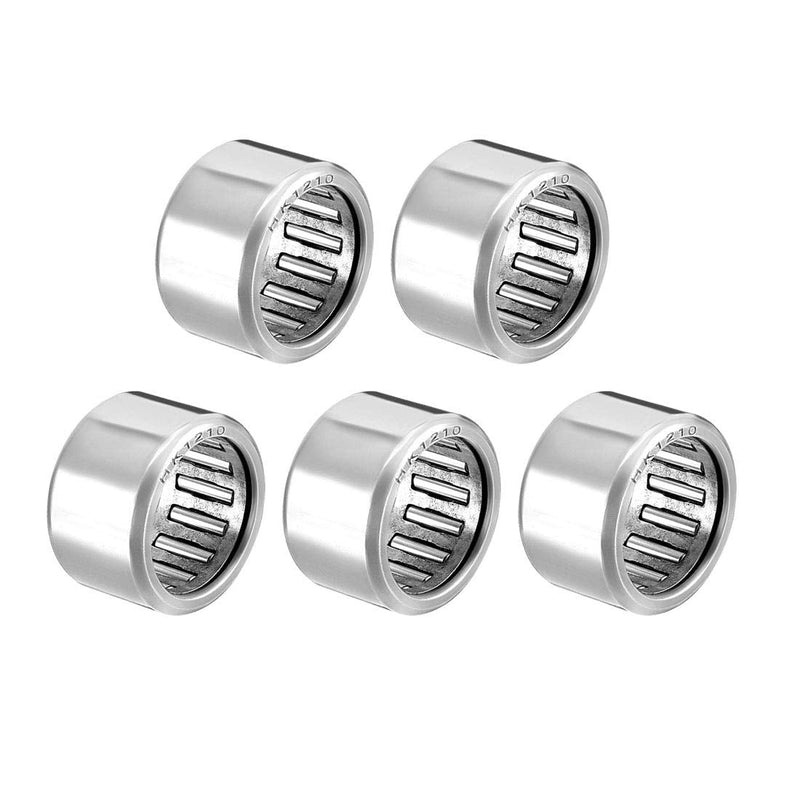 uxcell HK1210 Drawn Cup Needle Roller Bearings, Open End, 12mm Bore Dia, 16mm OD, 10mm Width (Pack of 5) 12x16x10mm