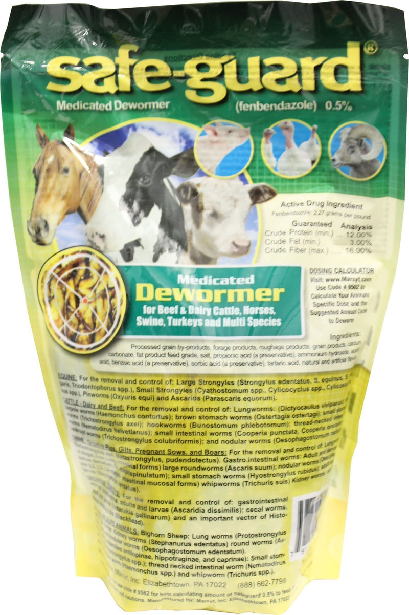 Merck Animal Health Mfg-Safeguard .5% Multi-Species Wormer 1 Lb - PawsPlanet Australia