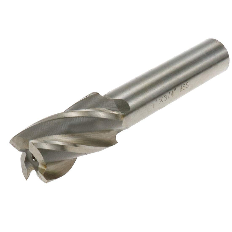 End Mill 1" Cutting Dia 3/4" Shank Dia Straight Shank 4 Flute End Mill Drill Bit 1"×1" 1pcs