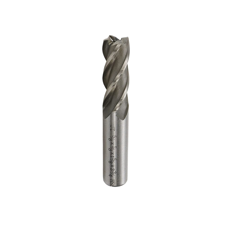 End Mill 5/8" Cutting Dia 5/8" Shank 4 Flute HSS End Mill Drill Bit 5/8"×5/8" 1pcs