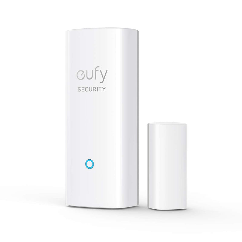eufy Security Entry Sensor, Detects Opened and Closed Doors or Windows, Door Monitoring, Sends Alerts, Triggers Siren, 2-Year Battery Life, Indoor Use Only, Requires HomeBase, 24/7 Monitoring Optional white