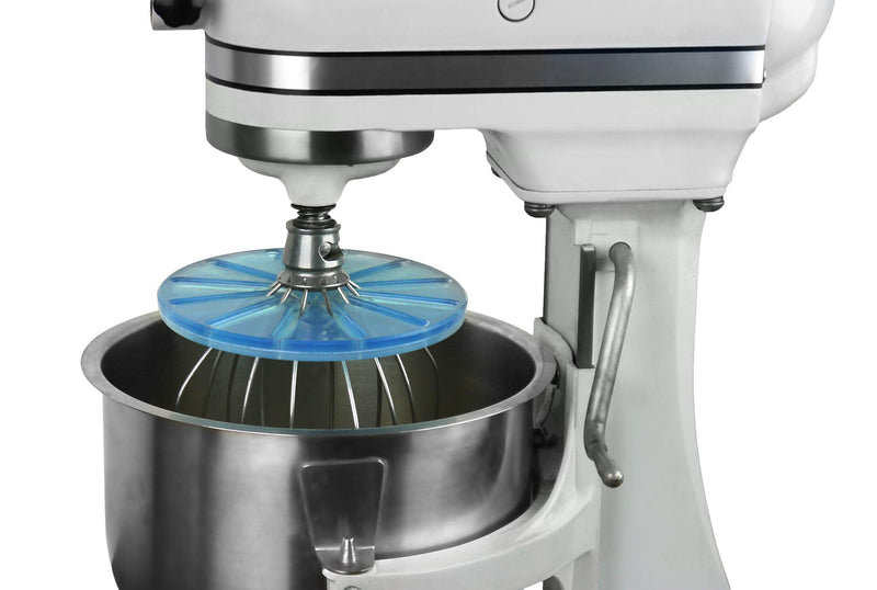 Whisk Wiper® PRO compatible with KitchenAid Bowl-Lift Stand Mixers - Mix Without The Mess - The Ultimate Stand Mixer Accessory - Only Compatible With 6-Wire Whisks (Glass Blue) For Bowl-Lift Mixers