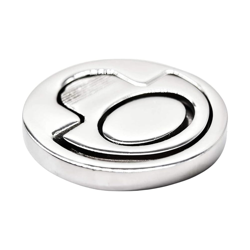 MARINE CITY Round Spring Loaded Flush Lifting Ring, 316-Grade Stainless Steel, 2 Inch Diameter, Corrosion-Resistant