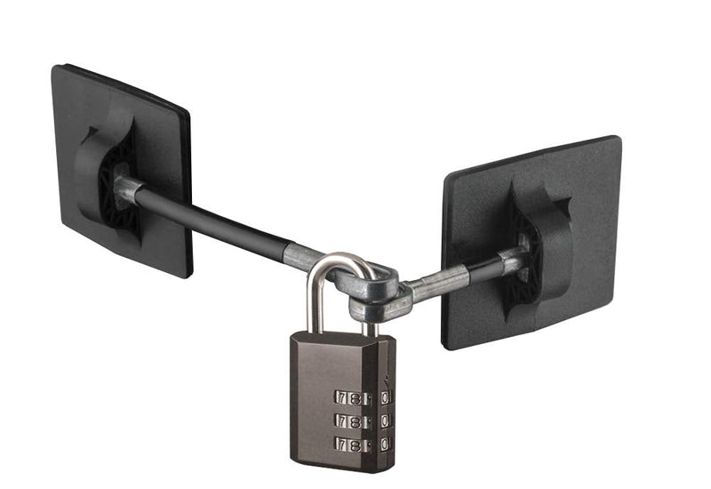 Refrigerator Lock (Black with Black Combination Padlock) 1-Pack, Black with Black Combination Padlock