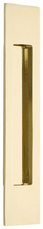 Emtek, Modern Rectangular, Flush Pull, 2" x 10", Polished Brass 10 Inch