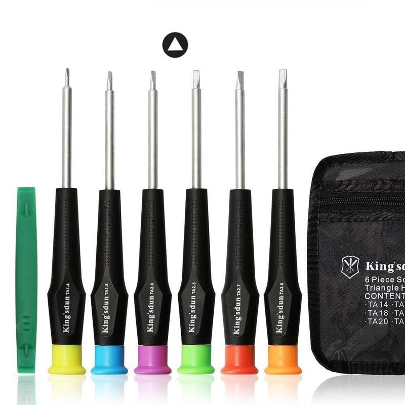 Fixinus Full Triangle Head Screwdriver Set For Electronic Toys, 7-Piece Triangle Security Screws Driver Tool Kit For Thomas McDonald's Toy Series Repair Battery Disassemble - Toys Triangle Driver Set 7 Piece