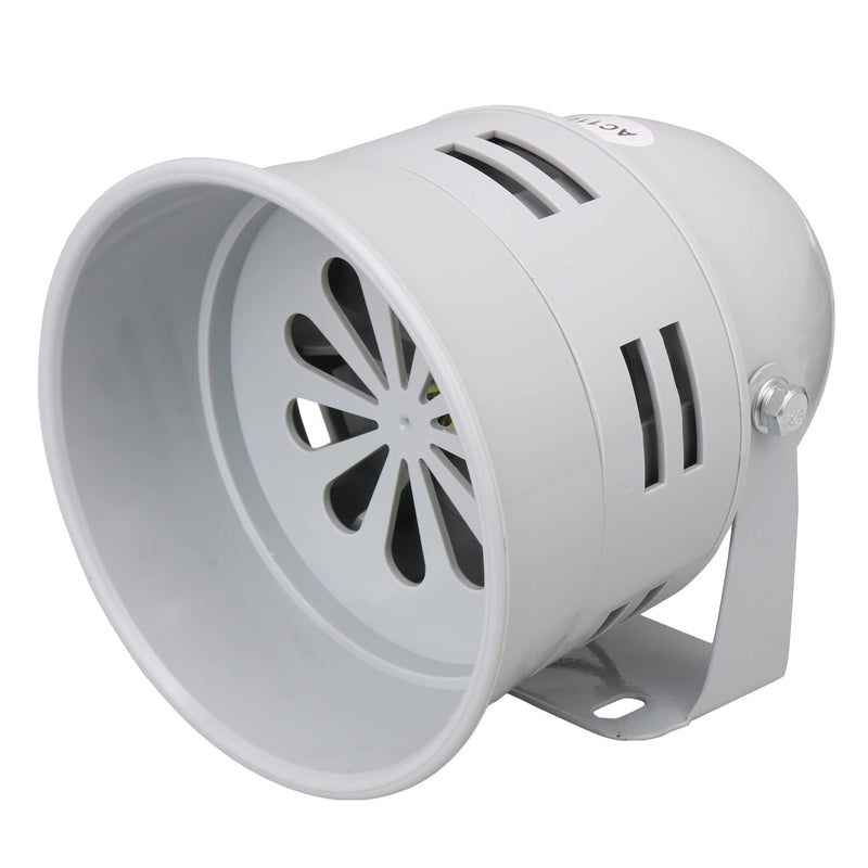 Mxfans AC110V MS-290 Grey Plastic Mini Motor Siren Sound Alarm Industrial Accessory