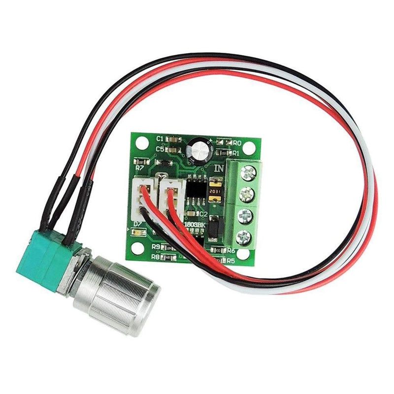 Greartisan 1.8V-15V 2A DC Motor Speed Controller PWM Variable Speed Regulator Governor Switch 1803BKW with Speed Control Knob DC 1.8-15V 2A with Speed Control Knob