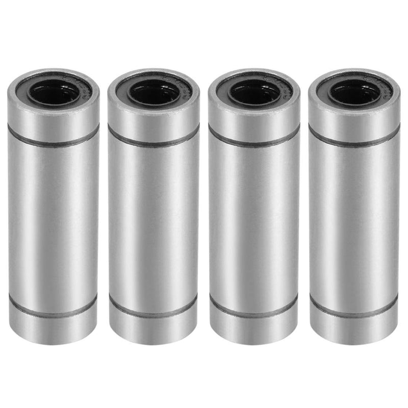uxcell LM8UU Extra Long Linear Ball Bearings, 8mm Bore Dia, 15mm OD, 45mm Length (Pack of 4)