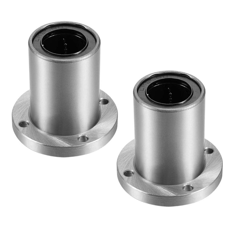 uxcell LM25UU Round Flange Linear Ball Bearings, 25mm Bore Dia, 40mm OD, 59mm Length 2Pcs