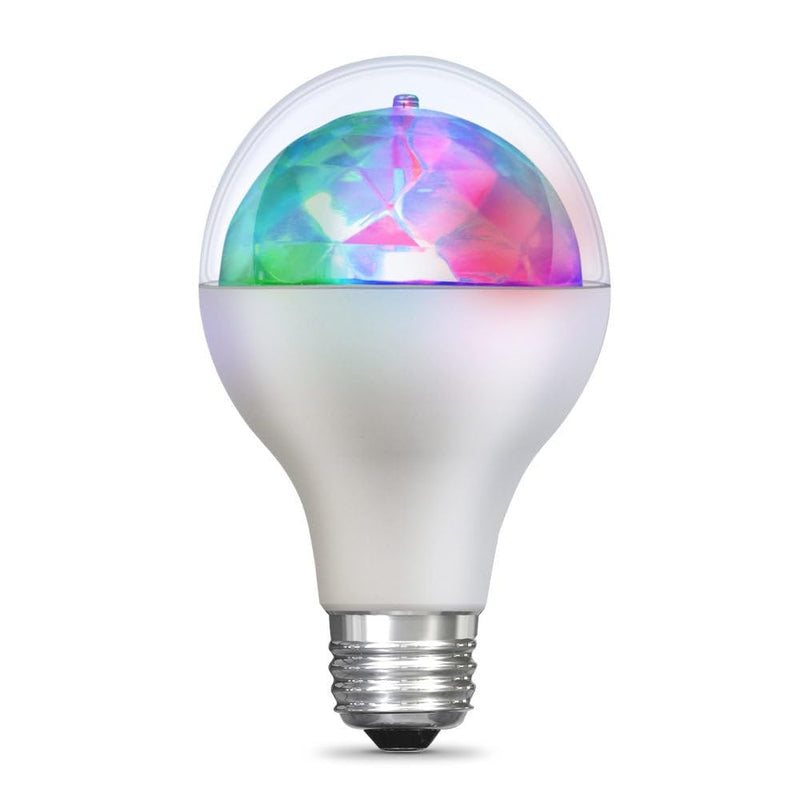 Feit Electric Multicolor Changing Disco Party LED Light Bulb, DISCO1/LED, A19, RGB, RGB Multicolor, 5.3" H x 3.15" D 1 Count (Pack of 1)