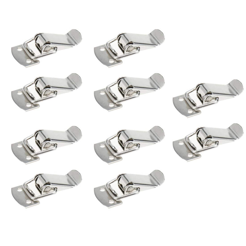 Toggle Latch Mini Size Stainless Steel Latch Catches Clamp for Toolbox, Cases, Chests - Pack of 10 46mm/1.81" 10pcs
