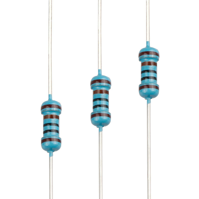 100pcs 1K ohm Resistor 1/4w (0.25 Watt) ±1% Tolerance Metal Film Fixed Resistor, Multiple Values of Resistance Optional [E6P004] 1K ohm
