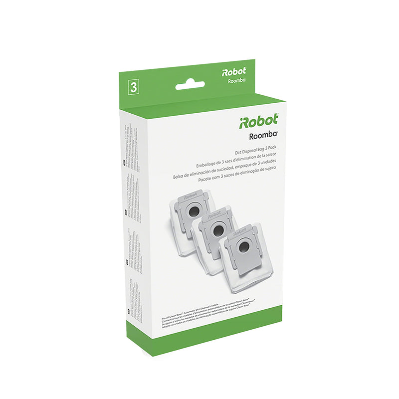iRobot Authentic Replacement Parts - 3 Count (Pack of 1) Dirt Disposal Bags Compatible with Roomba Clean Base Models i1+, i3+, i4+, i5+, i7+, i8+, Combo j8+, j9+ White