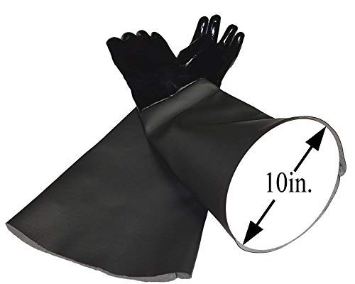 Neoprene Gloves for Sandblasting Sandblaster Sand Blast Cabinet - 10" x 30" Made in USA