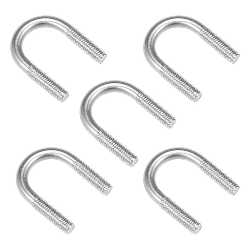 uxcell U-Bolts 5pcs 1"(25mm) Inner Width 50mm Length M8 304 Stainless Steel U-Bolt Fastener for 22mm Pipe Dia M8x25mmx50mm