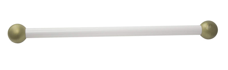 Solus SCA-335WH 15" Aluminum Cross Arm Ladder Rest for Outdoor Lamp Posts and Poles, Easy to Mount, Maintenance Free and Weather Resistant, White Bar with Gold Caps Single Pack