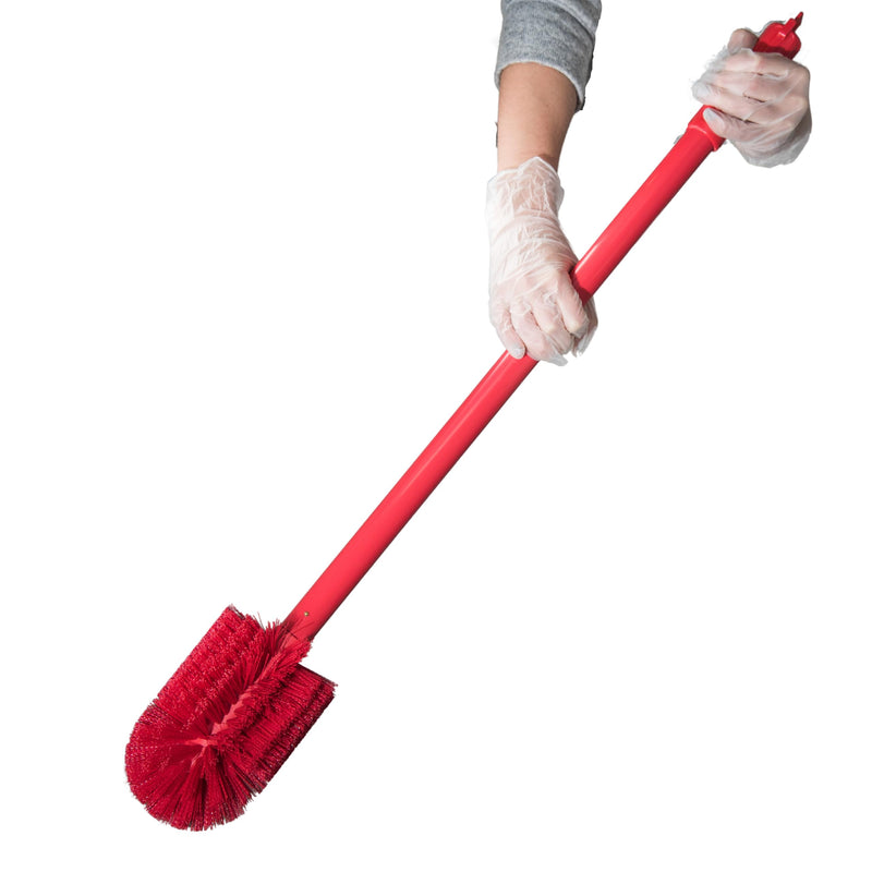 SPARTA Multi-Purpose Valve Brush Fitting Brush, Round Brush with Polyester Bristles, Color Coded for Commercial Cleaning, Kitchen, Restaurant, Bathroom, Polyester, 30 Inches, Red 1